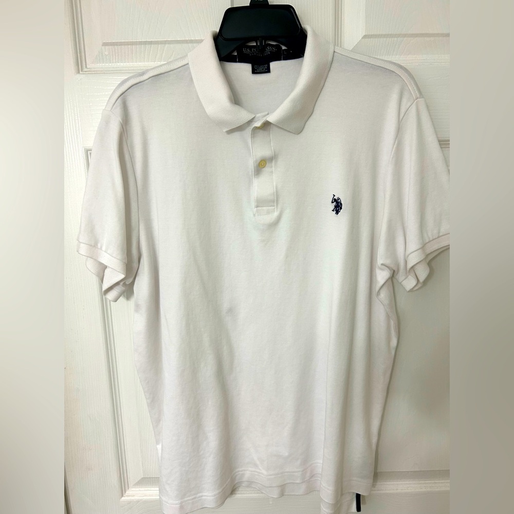 Men’s Large US Polo Assn White Polo Shirt